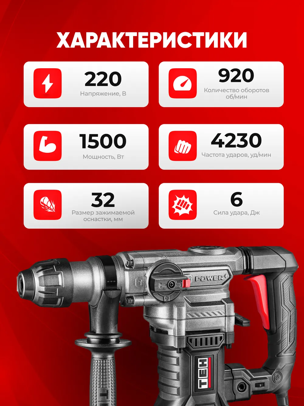 Перфоратор TEH TH3215A — характеристики