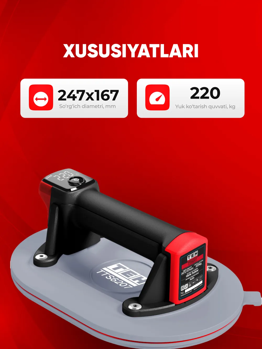 TEH TTS6207 vakuumli prisoska — 4-rasm
